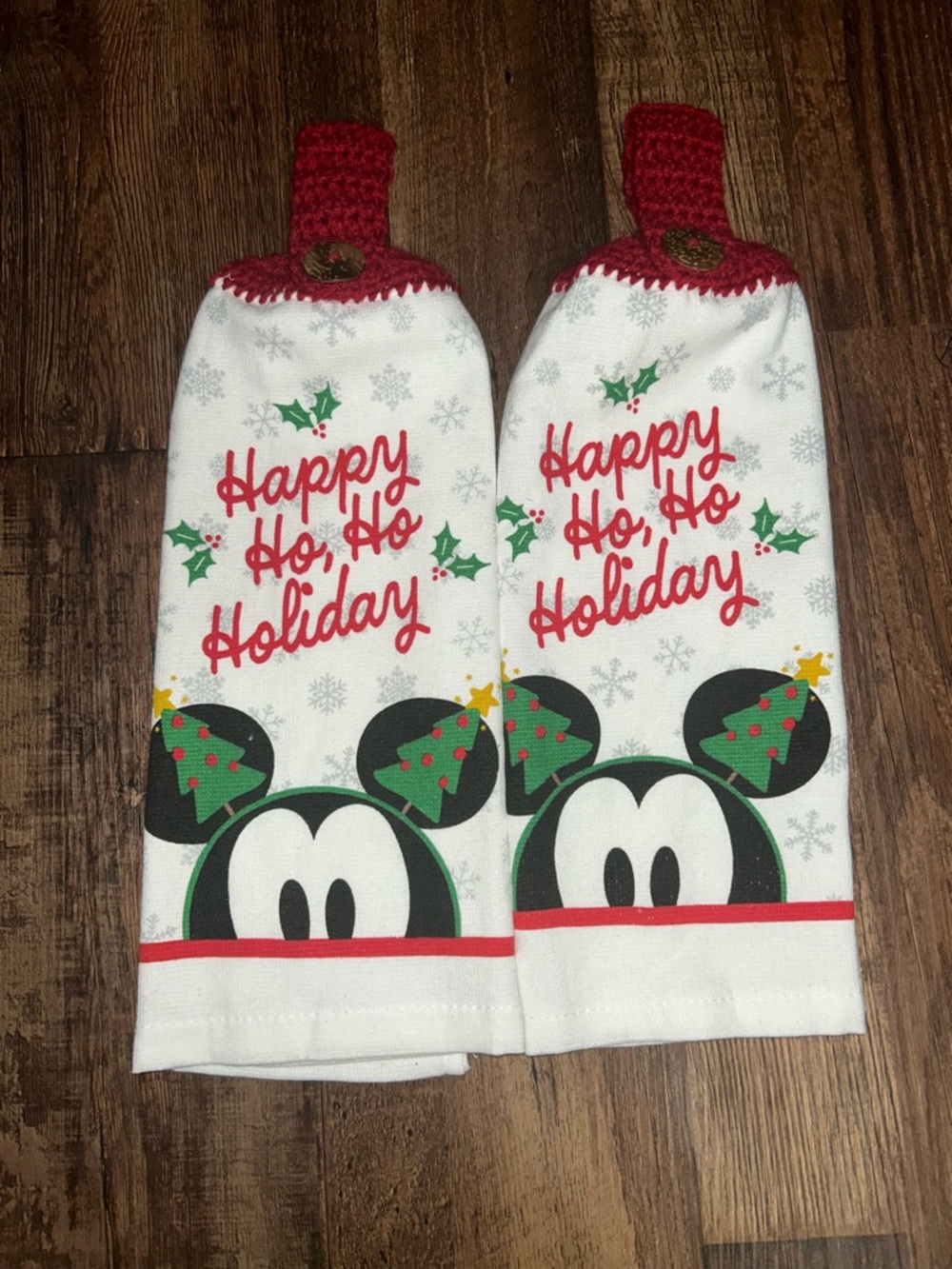 Mickey Mouse Christmas Hanging Towel Set